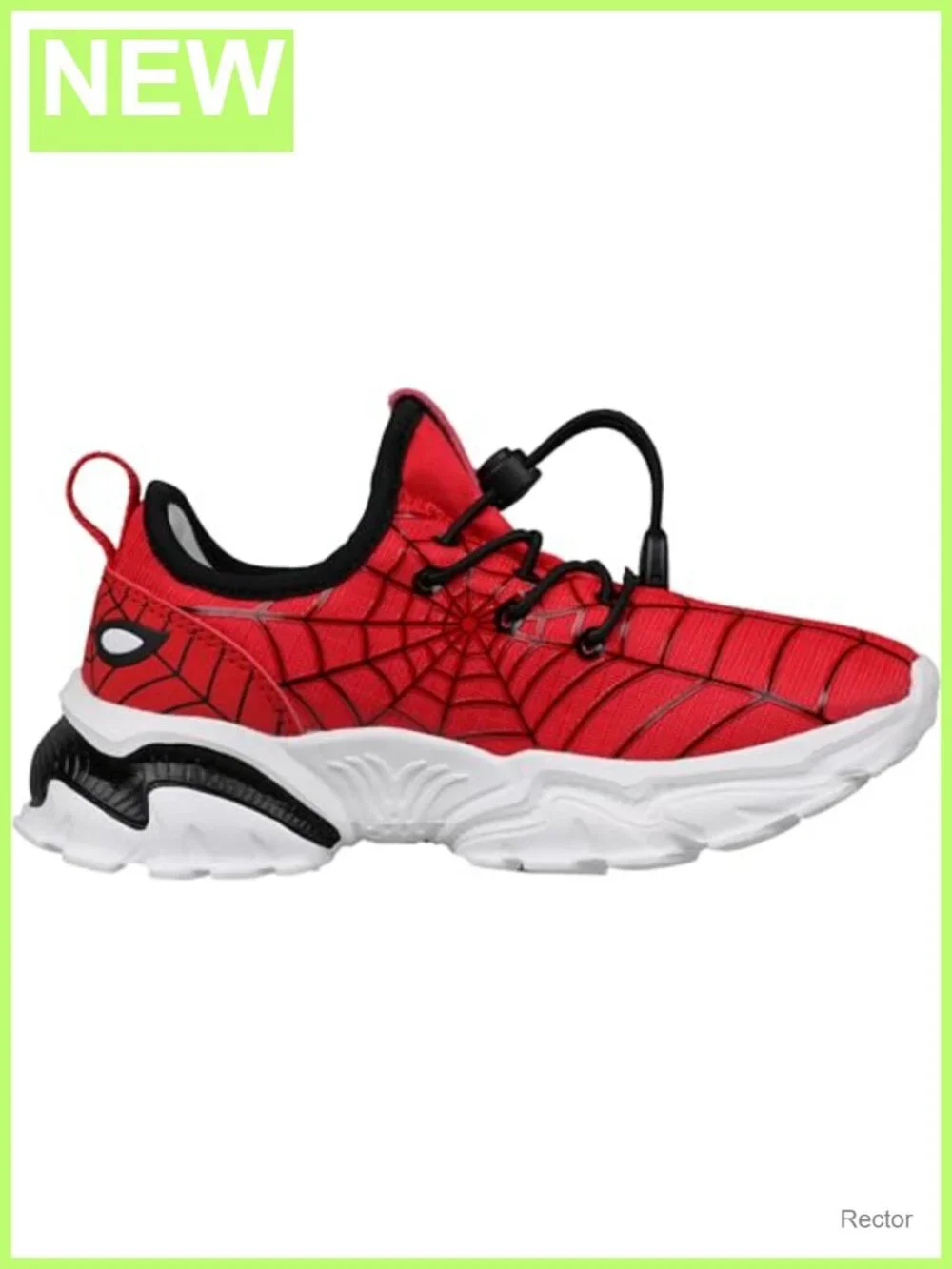 Boys Spider Web Sneakers Lightweight Bungee Lace Tennis Shoes for School